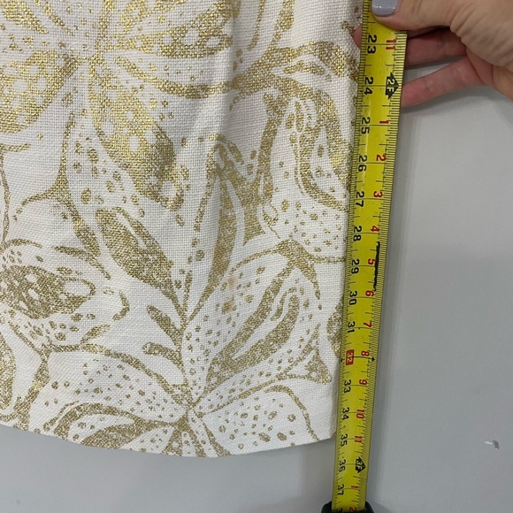 Lilly Pulitzer, 2, women’s gold & white fitted mini dress w/ black bead accents - Picture 6 of 10